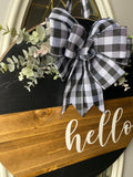 Hello Door Hanger, Hello Sign | Graceful Creations by Graciela