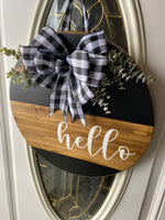 Hello Door Hanger, Hello Sign | Graceful Creations by Graciela