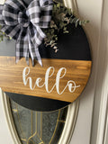 Hello Door Hanger, Hello Sign | Graceful Creations by Graciela