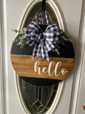 Hello Door Hanger, Hello Sign | Graceful Creations by Graciela