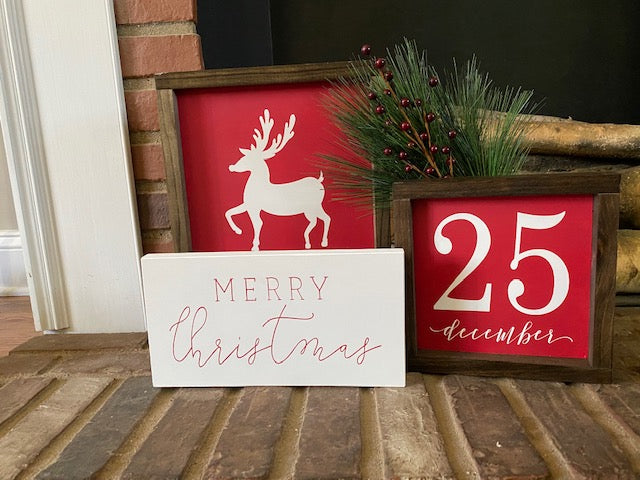 Christmas Sign, Christmas Reindeer Sign, Christmas Decorations
