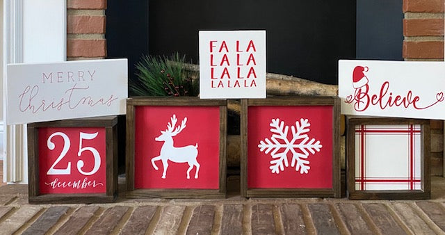Christmas Sign, Christmas Plaid Sign, Christmas Decorations