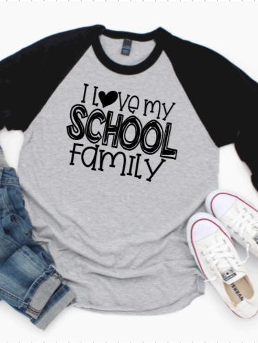 Teacher T-shirt, I Love My School Family Shirt | Graceful Creations by Graciela