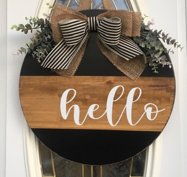 Hello Door Hanger, Hello Door Sign | Graceful Creations by Graciela