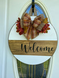 Welcome Sign, Welcome Fall Sign, Welcome Wooden Sign,  Front Door Decor, Fall Welcome Sign, Welcome Door Hanger, Fall Farmhouse Decor