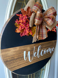 Welcome Sign, Welcome Fall Sign, Welcome Wooden Sign,  Front Door Decor, Fall Welcome Sign, Welcome Door Hanger, Fall Farmhouse Decor