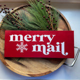 Christmas Card Holder, Merry Mail Card Holder