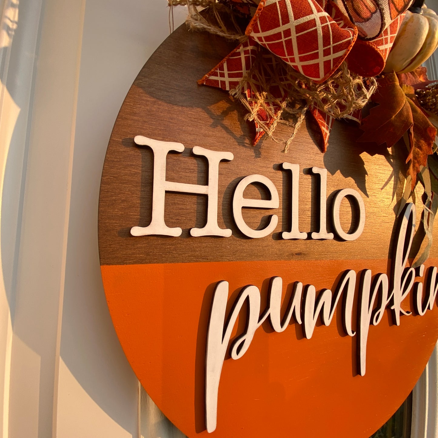 Hello Fall Door Hanger, Hello Door Sign | Fall Door Hanger Graceful Creations by Graciela