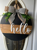 Hello Door Hanger, Hello Sign with 3-D letters| Graceful Creations by Graciela