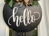 Hello Door Hanger, Hello Door Sign | Graceful Creations by Graciela