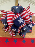 Patriotic Door Hanger | 4th of July Sign | American Door Hanger