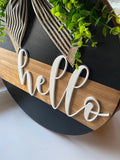 Hello Door Hanger, Hello Sign with 3-D letters| Graceful Creations by Graciela