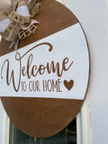 Welcome Door Hanger, Welcome to our Home Door Sign | Graceful Creations by Graciela