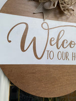 Welcome Door Hanger, Welcome to our Home Door Sign | Graceful Creations by Graciela