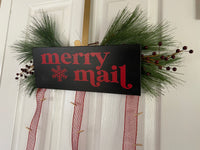 Christmas Card Holder, Merry Mail Card Holder