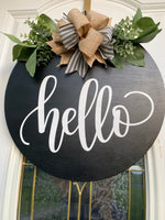 Hello Door Hanger, Hello Door Sign | Graceful Creations by Graciela