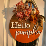 Hello Fall Door Hanger, Hello Door Sign | Fall Door Hanger Graceful Creations by Graciela