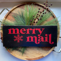 Christmas Card Holder, Merry Mail Card Holder