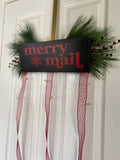 Christmas Card Holder, Merry Mail Card Holder