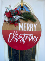Christmas Wooden Sign,  Merry Christmas Sign, Christmas Door Hanger, Merry Christmas Door Hanger