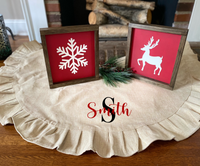 Christmas Tree Skirt, Buffalo Plaid Christmas Tree Skirt, Personalized Christmas Tree Skirt